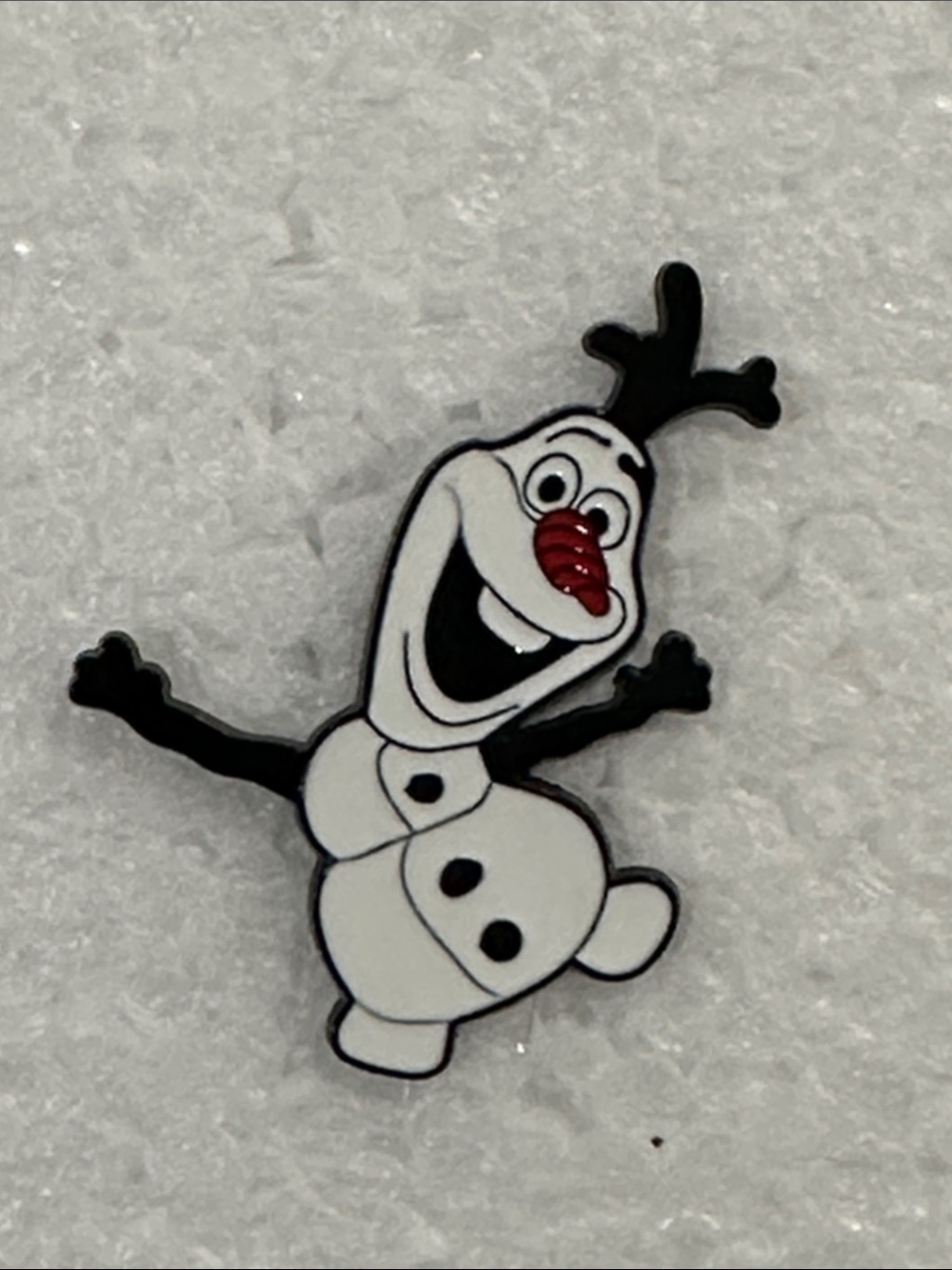 Disney Olaf Pin - White, Black & Red Snowman Character